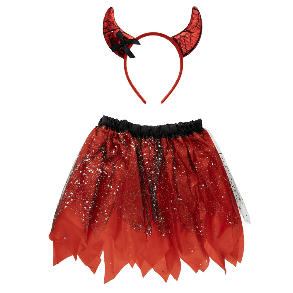 картинка Набор (ободок и юбочка), Дьяволенок, Красный, 1 шт. от магазина FiestaGift