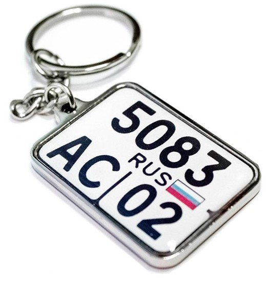 картинка Мет. мотобрелок под сублимацию 30х20 (10шт) белый + от магазина FiestaGift