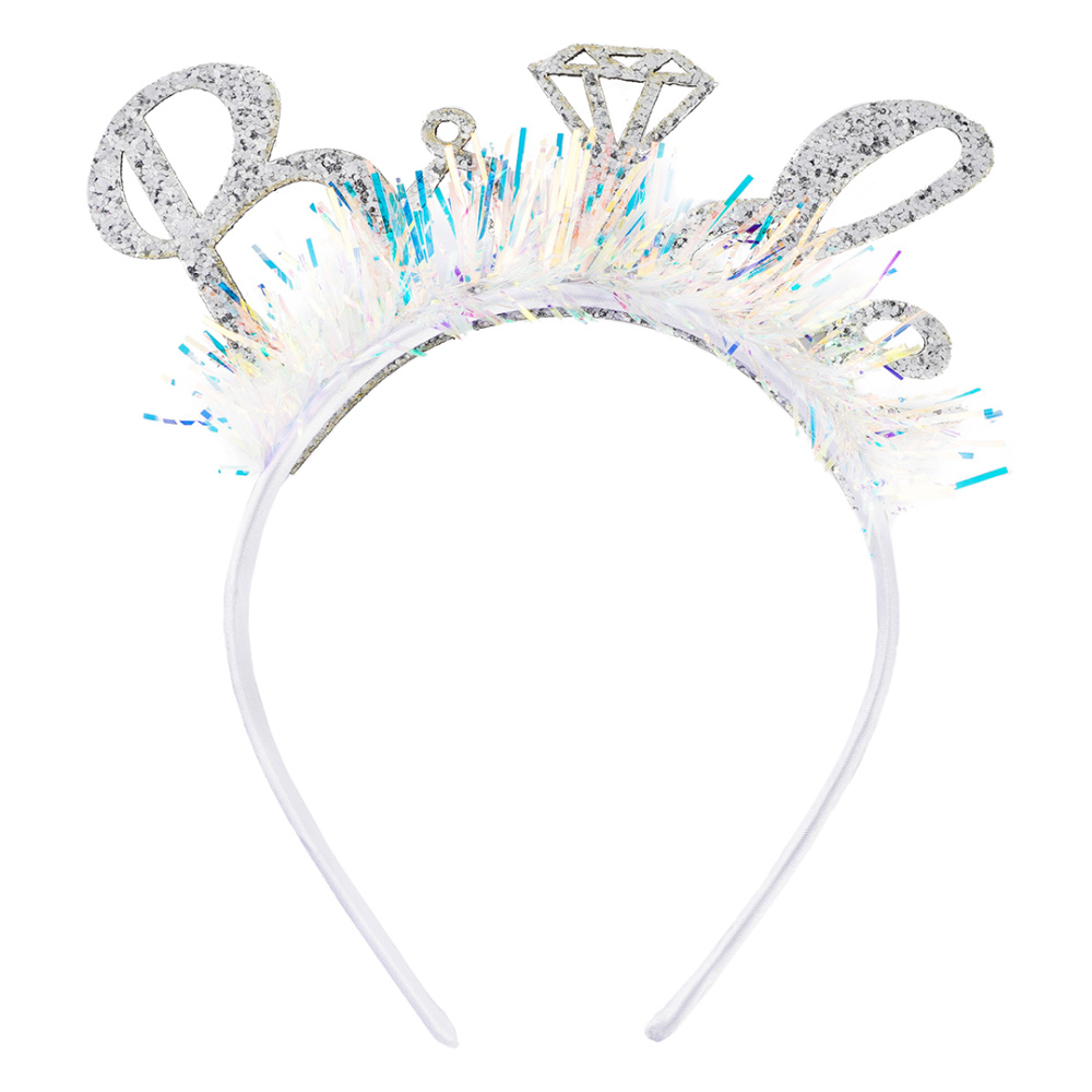 картинка Ободок, BRIDE, пластик, Серебро, 17*16 см, 1 шт. от магазина FiestaGift