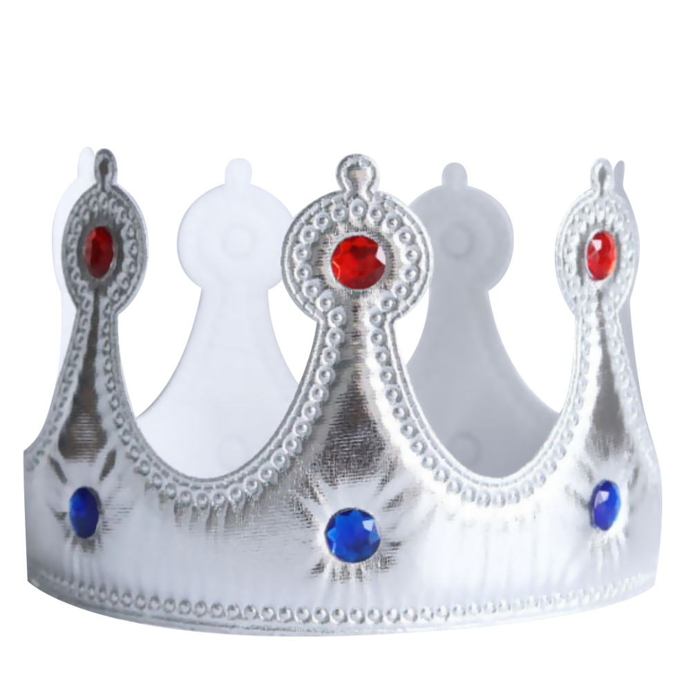 картинка Корона тканевая, Милорд, Серебро, 1 шт. от магазина FiestaGift