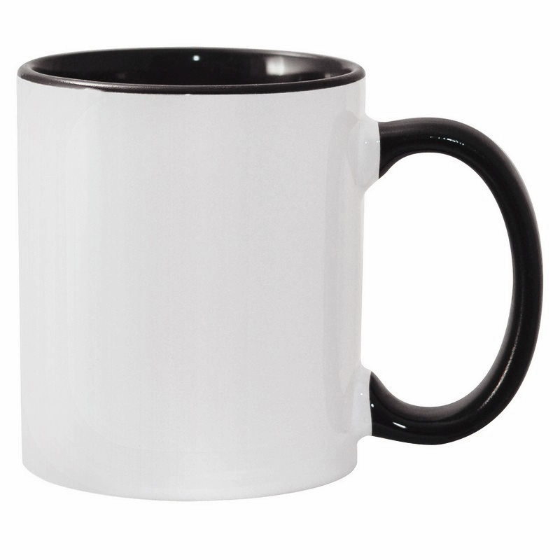 картинка Арт.53 - Кружка цветная внутри + цветная ручка (черная) от магазина FiestaGift