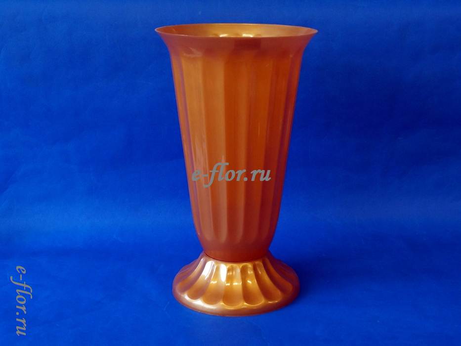 картинка Ваза рифленая D20 Н36 золотая от магазина FiestaGift.ru