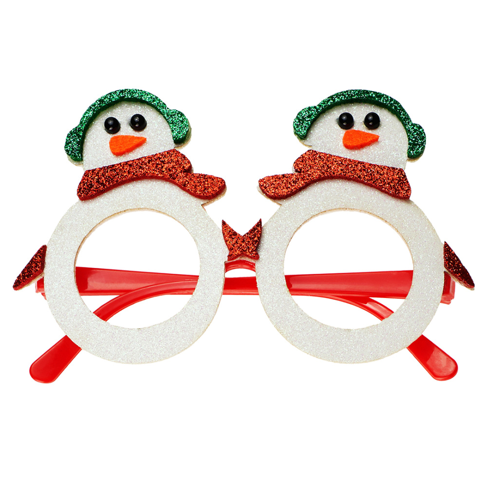 картинка Очки, Снеговики, Белый/Красный, 1 шт. от магазина FiestaGift