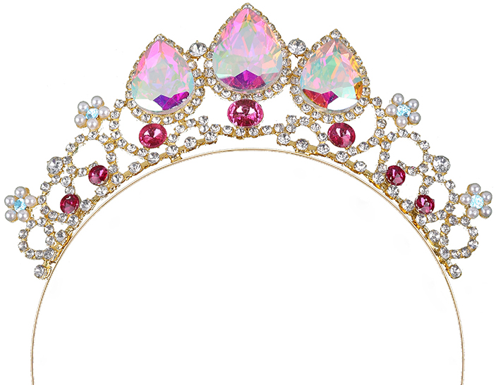 картинка Ободок Тиара, Принцесса, металл, Золото, 1 шт. от магазина FiestaGift