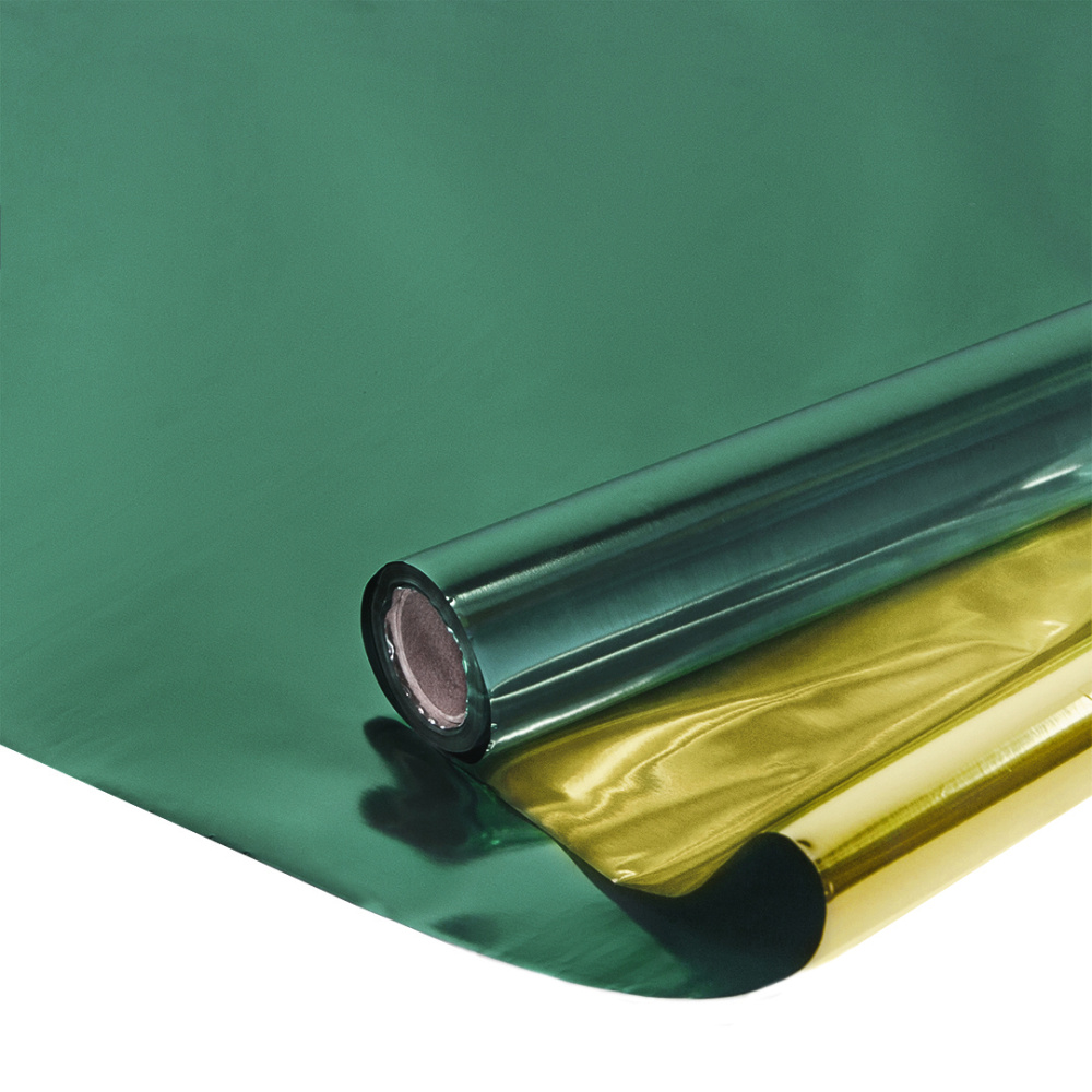 картинка Полисилк 25мкм (1*20 м) Изумрудный/Золото, 1 шт. от магазина FiestaGift