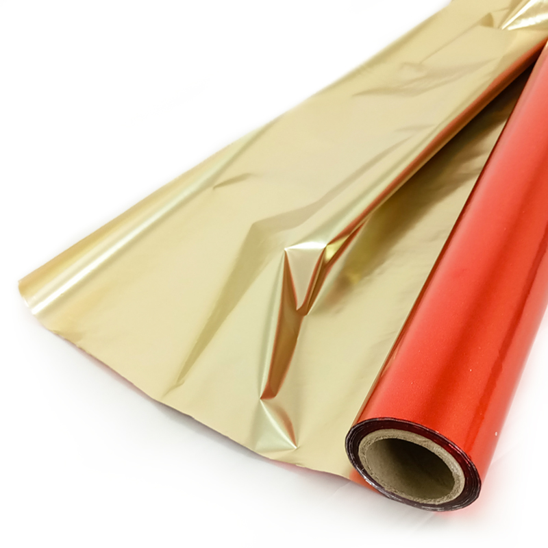 картинка Полисилк 25мкм (1*20 м) Красный/Золото, 1 шт., 24684 от магазина FiestaGift