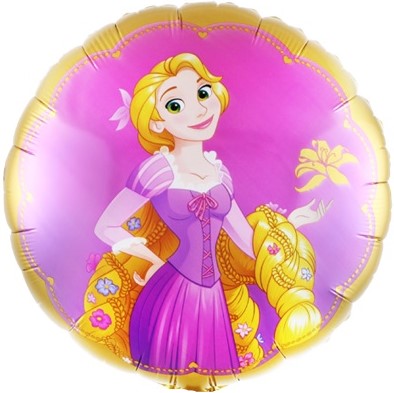 картинка Шар (18''/46 см) Круг, Рапунцель, 1 шт. от магазина FiestaGift