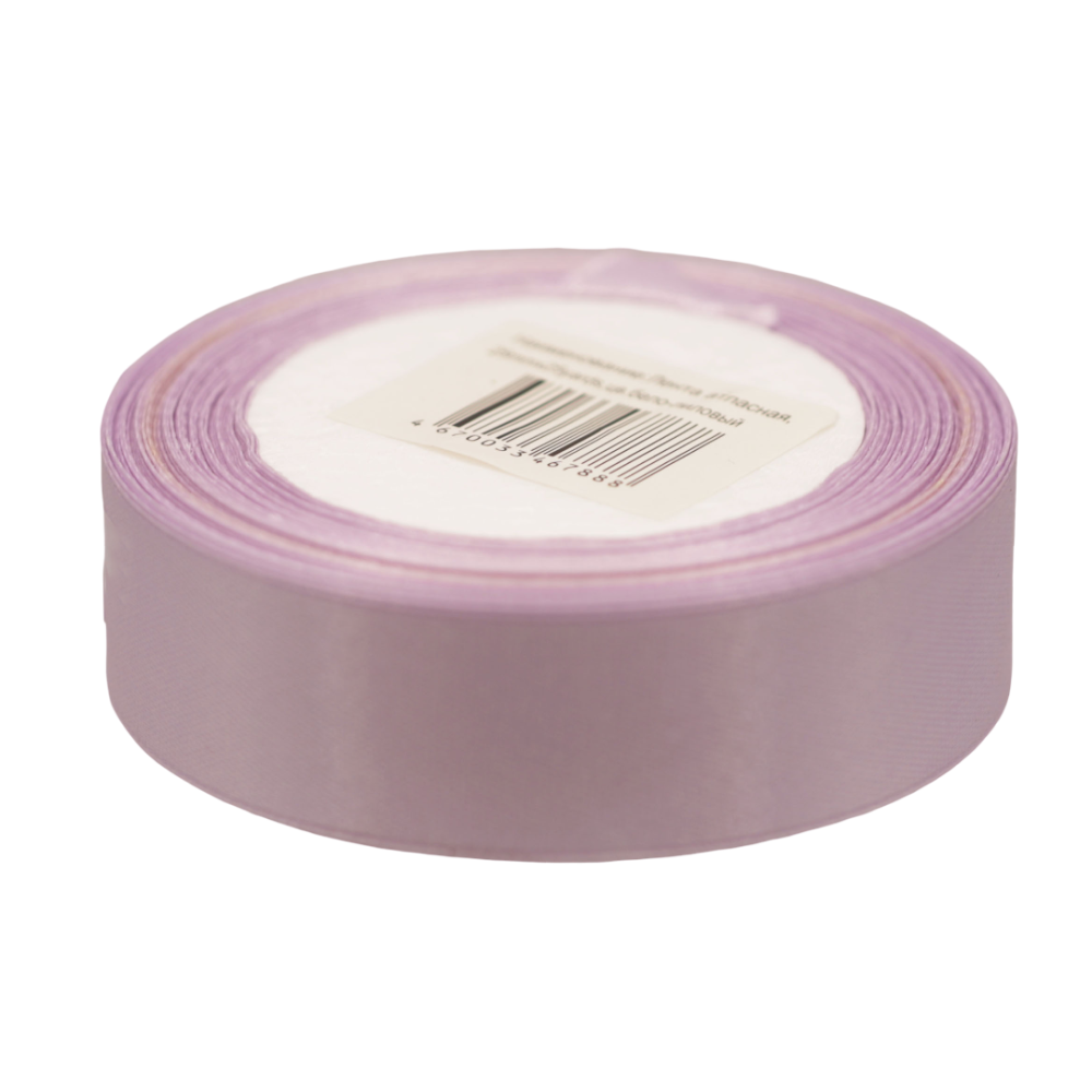 картинка Лента атласная,25mmx25yards, цв.бело-лиловый от магазина FiestaGift