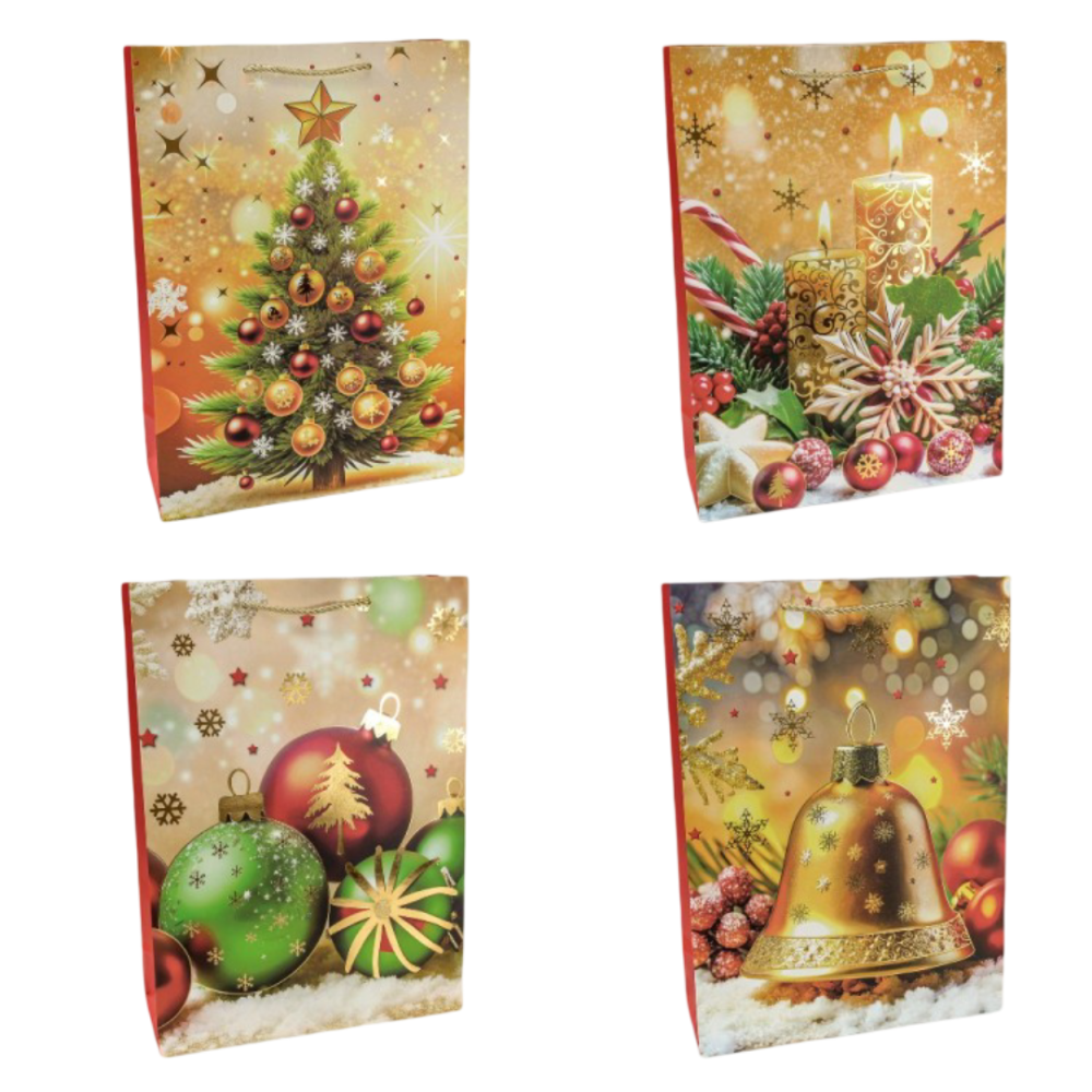 картинка Пакет подарочный "Новый год" (микс 420) 30*41,5*12 210г 1/20 1/120 от магазина FiestaGift.ru