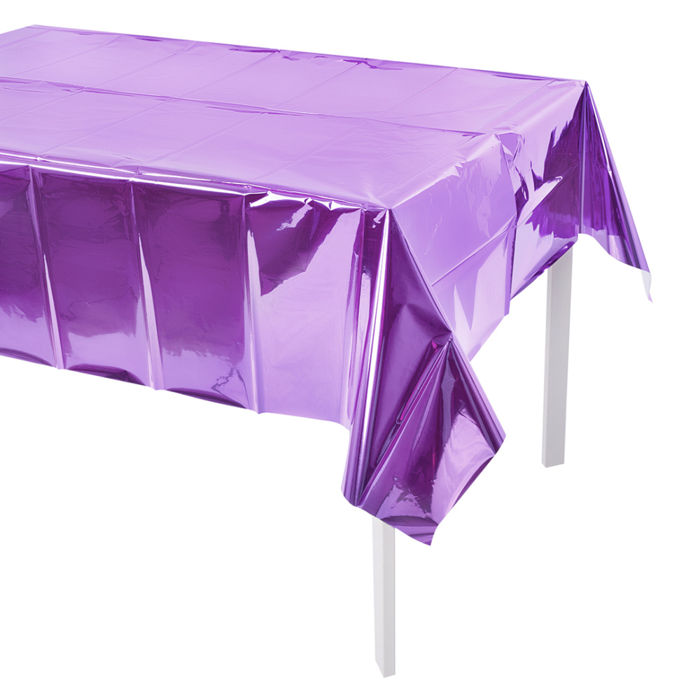 картинка Скатерть одноразовая, Сиреневый, Металлик, 137*183 см, 1 шт. от магазина FiestaGift
