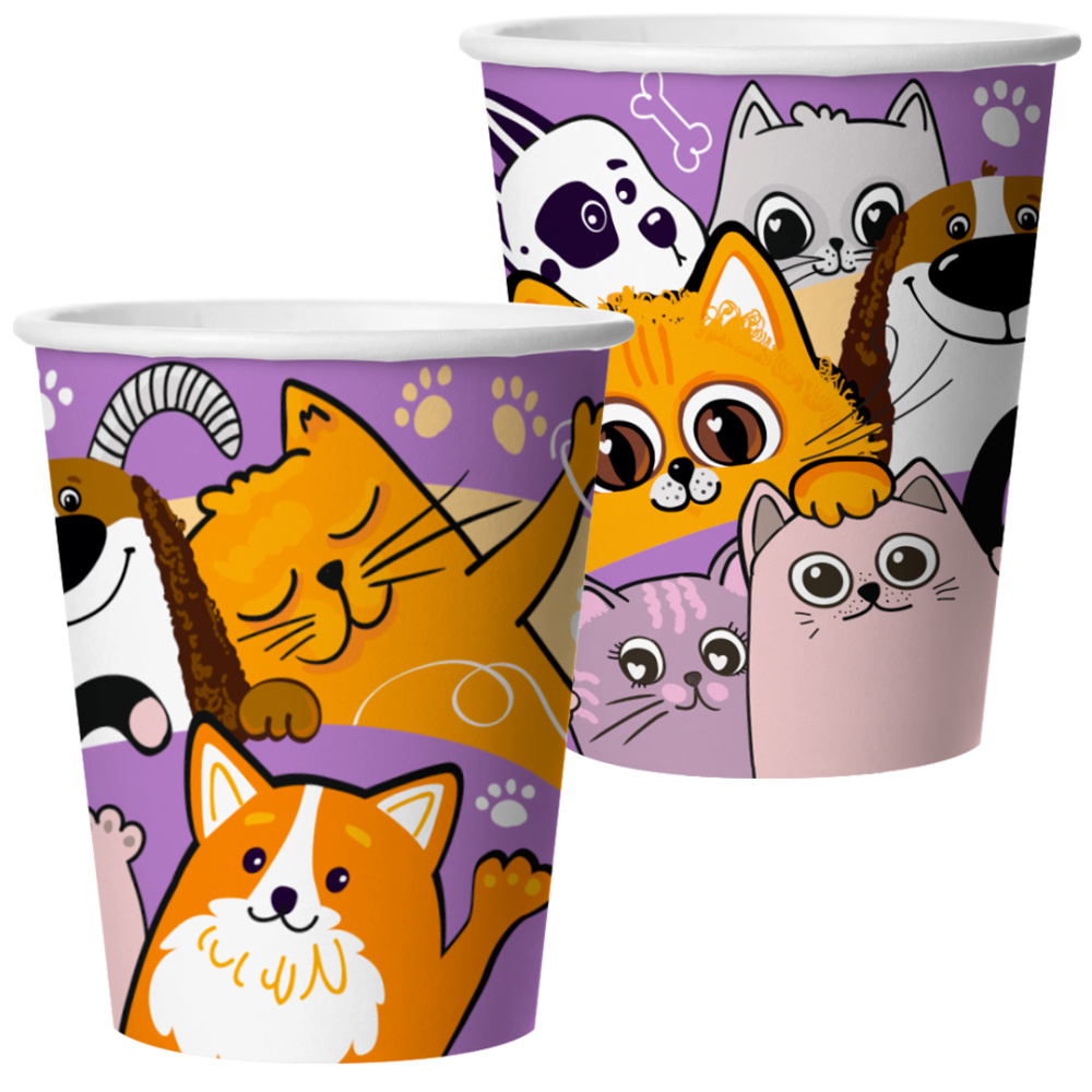 картинка Стаканы (250 мл) Кошечки Собачки, 6 шт. от магазина FiestaGift
