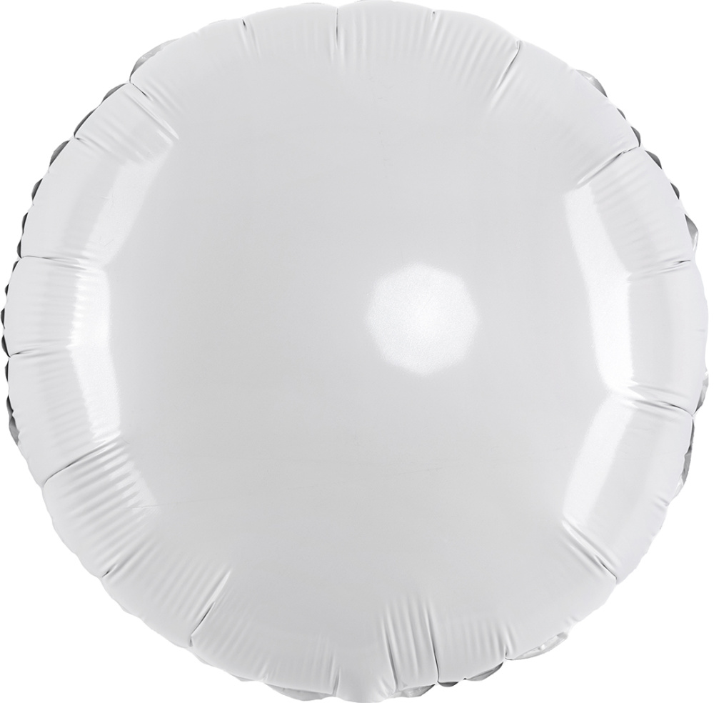 картинка Шар (18''/46 см) Круг, Белый, 1 шт. от магазина FiestaGift