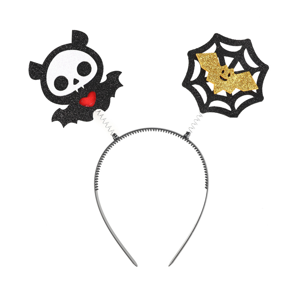 картинка Ободок, Паутинка и летучая мышь, Черный, 1 шт. от магазина FiestaGift