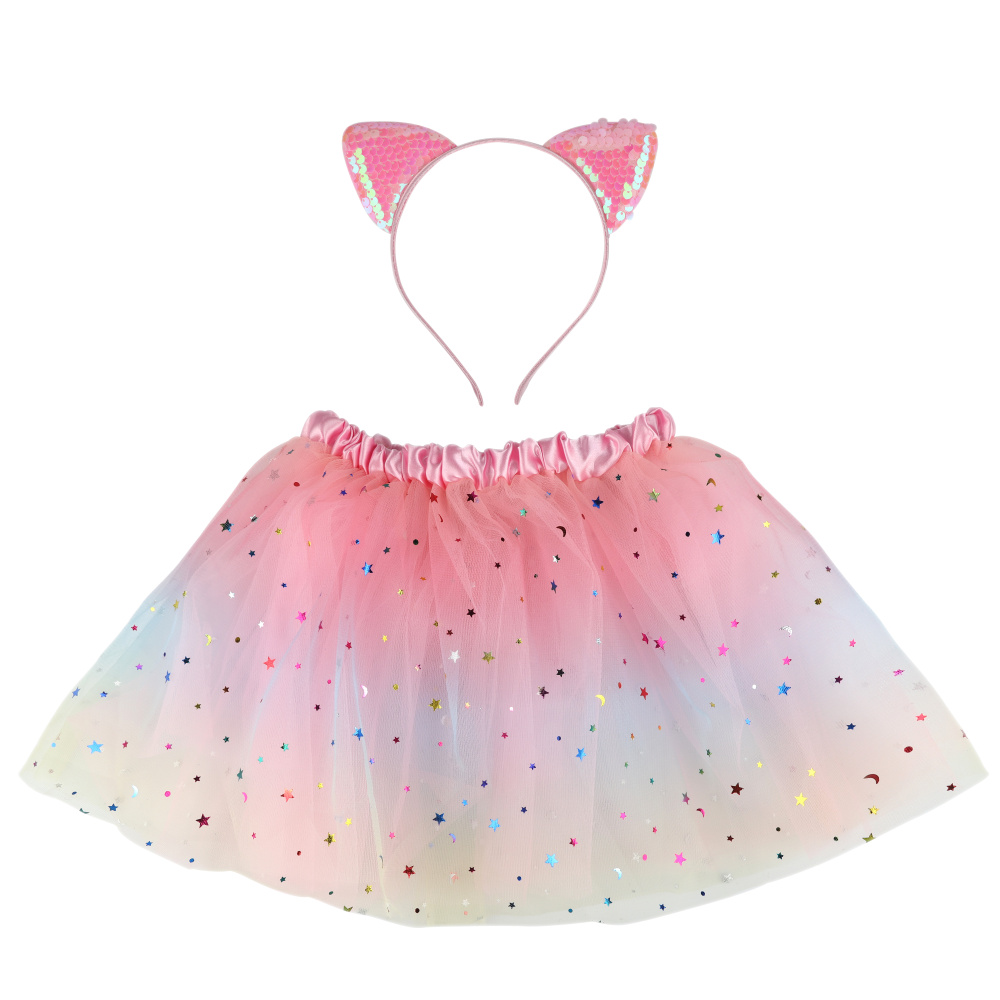 картинка Набор (ободок и юбочка), Очаровательная Кошечка, Розовый, 1 шт. от магазина FiestaGift