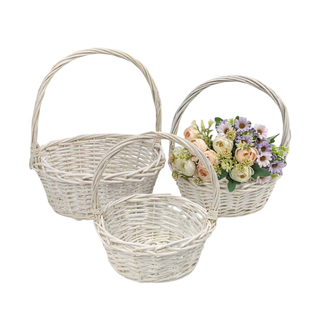 картинка Корзины плетёные Круглые Набор 1/3 34*13/38 от магазина FiestaGift