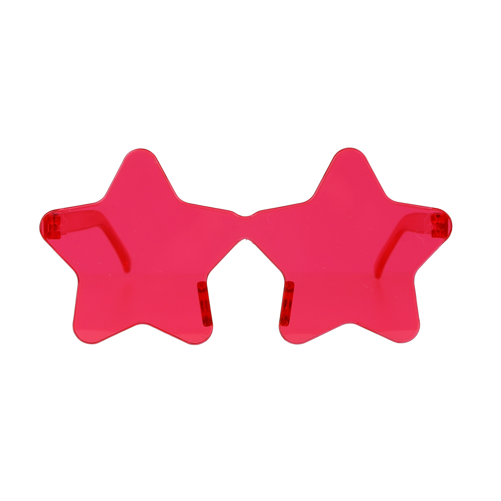 картинка карнавальные очки, Звезда, Ярко-розовый, 1 шт. от магазина FiestaGift