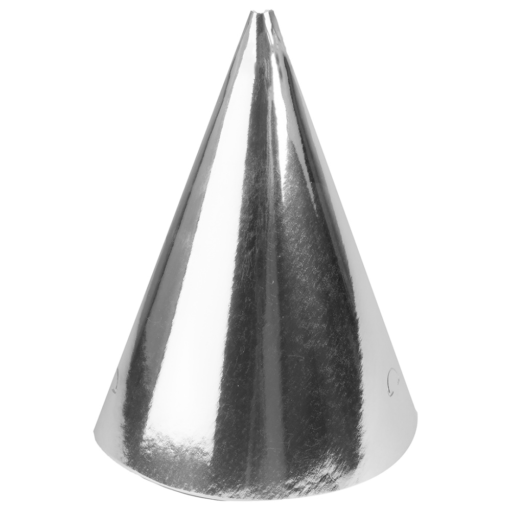 картинка Колпаки, Серебро, Металлик, 16 см, 6 шт. в упак. от магазина FiestaGift