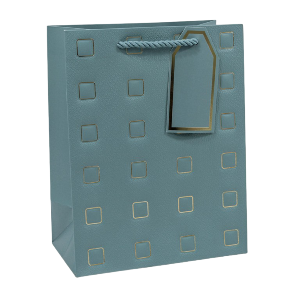 картинка 000881E Пакет подарочный с тиснением "Квадратики" (микс) 18*23*10 210г 1/20 1/360 от магазина FiestaGift.ru