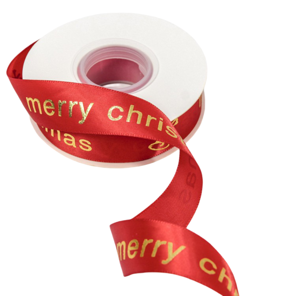 картинка Лента Атласная Полиэстер "Merry Christmas"2,5см*25ярд Красный 1/5 1/100 от магазина FiestaGift