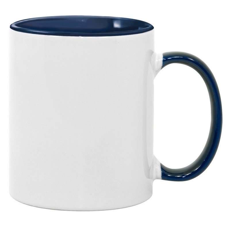 картинка Арт.54 - Кружка цветная внутри + цветная ручка (темно-синяя) от магазина FiestaGift
