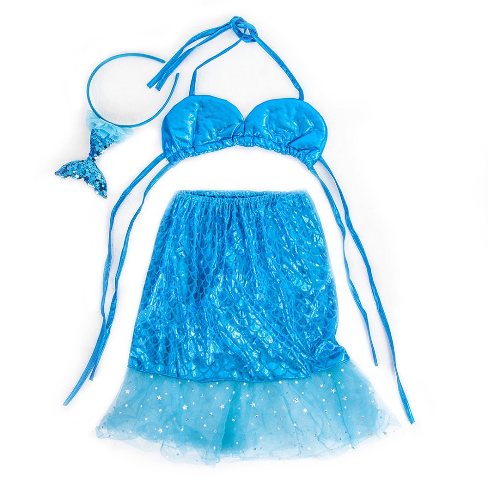 картинка Набор (ободок, топ, юбочка), Русалочка, Голубой, 1 шт. от магазина FiestaGift