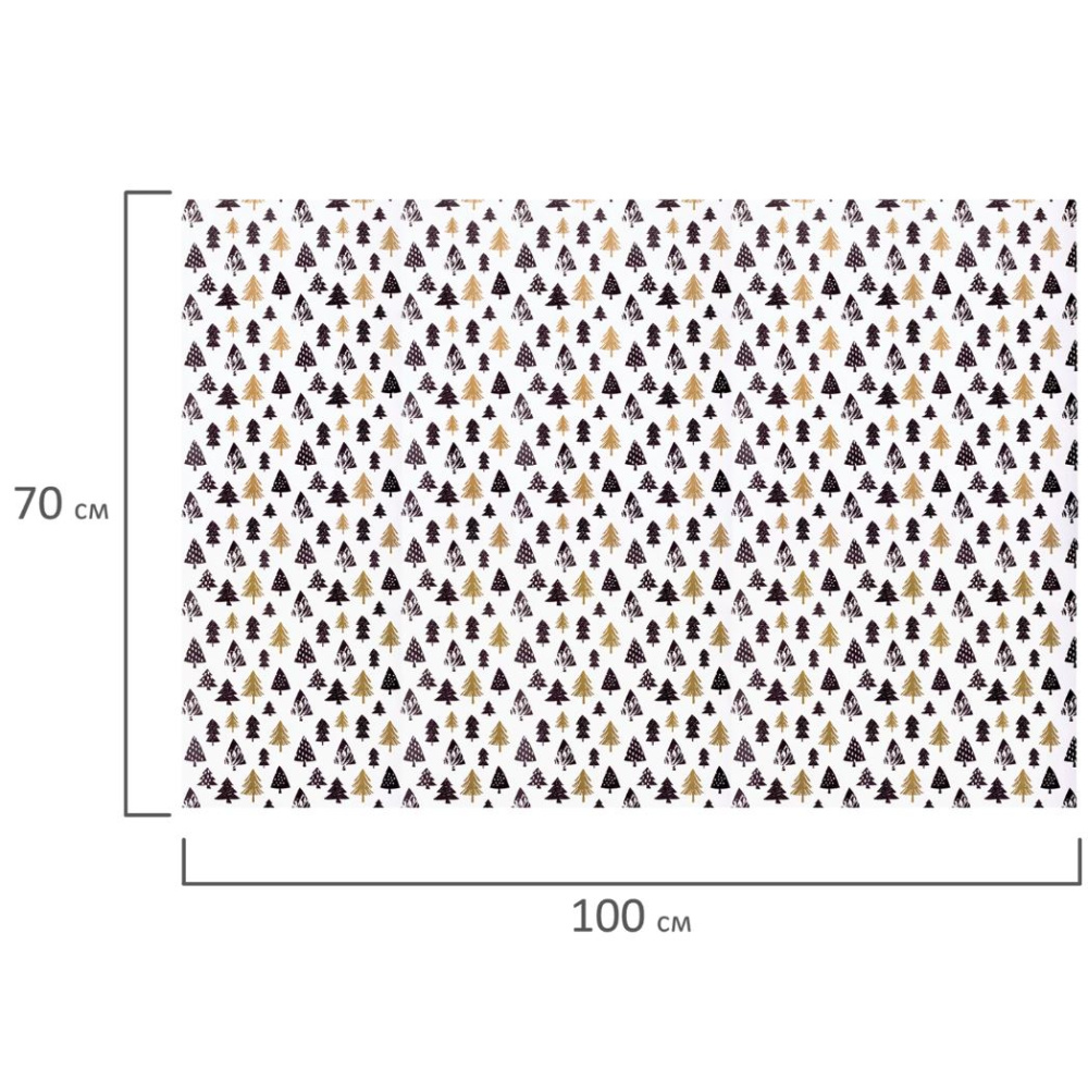 картинка Бумага упаковочная новогодняя "Black.Gold.White" 70*100см, 10 дизайнов ассорти ЗОЛОТАЯ СКАЗКА 592052 от магазина FiestaGift