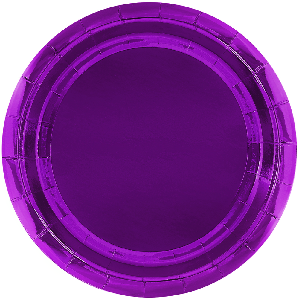 картинка Тарелки (9''/23 см) Фиолетовый, Металлик, 6 шт. от магазина FiestaGift