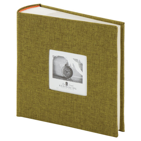 картинка Фотоальбом BRAUBERG на 300 фото 10х15 см, ткань, хаки, 391188 от магазина FiestaGift
