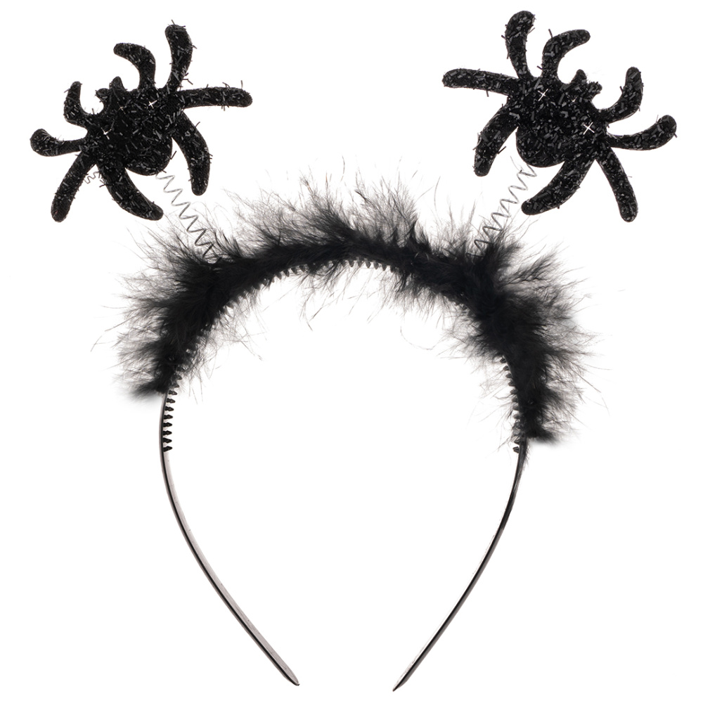 картинка Ободок, Паучки, Черный, 1 шт. от магазина FiestaGift