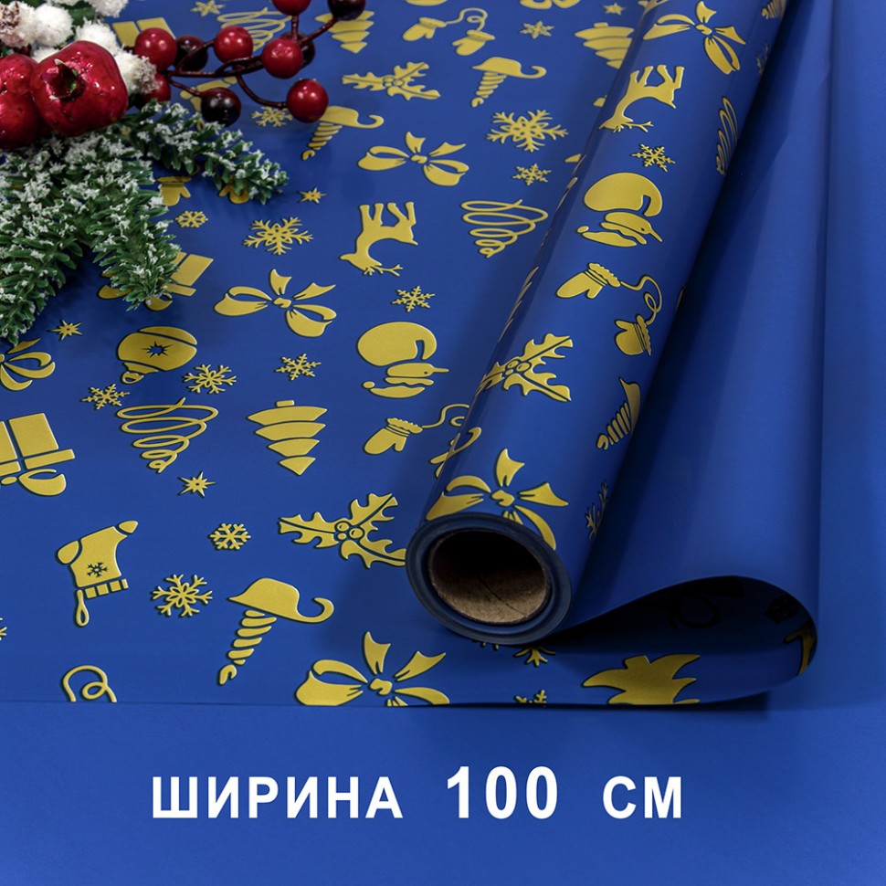 картинка Плёнка для упаковки 1*10м "Новогодняя"-233 65мкм 1/20 от магазина FiestaGift