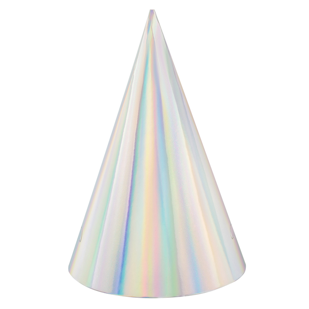 картинка Колпаки, Серебро, Голография, 16 см, 6 шт. в упак. от магазина FiestaGift