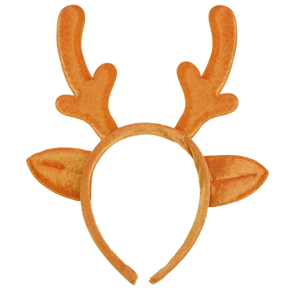 картинка Ободок, Оленьи рожки с ушками, Коричневый, 1 шт. от магазина FiestaGift