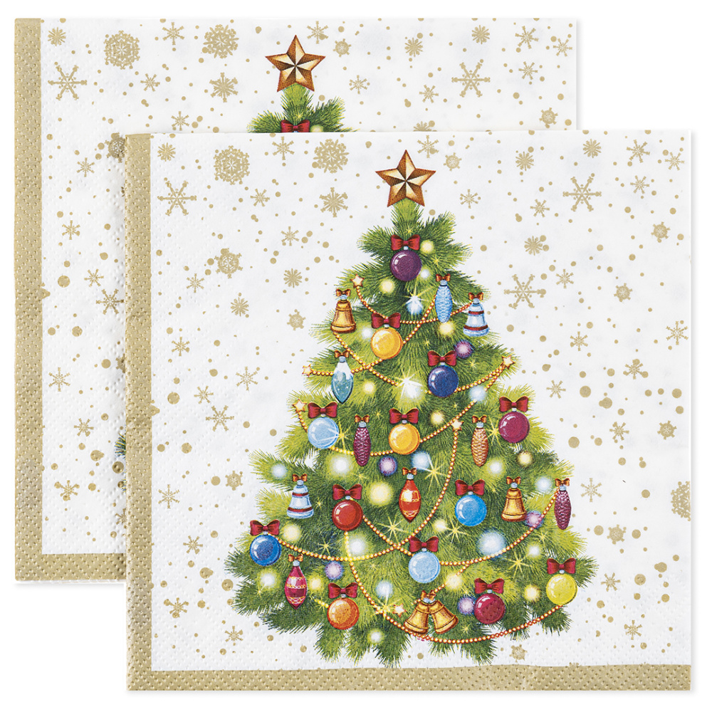 картинка Сервировочные салфетки, Новогодняя елка, 33*33 см, 20 шт. от магазина FiestaGift