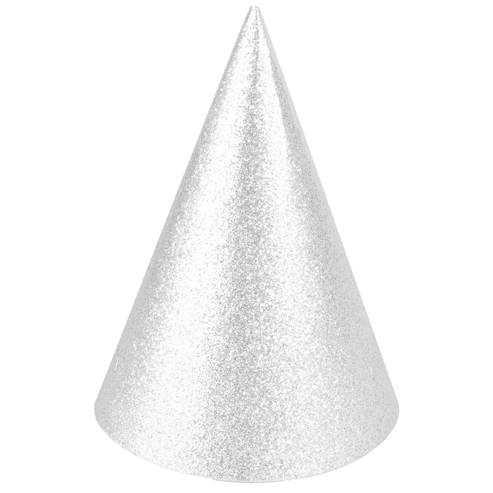 картинка Колпаки, Серебро, с блестками, 16 см, 6 шт. в упак. от магазина FiestaGift