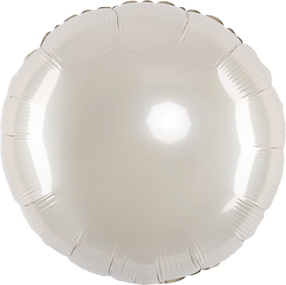 картинка Шар (18''/46 см) Круг, Кремовый, Сатин, 1 шт. от магазина FiestaGift