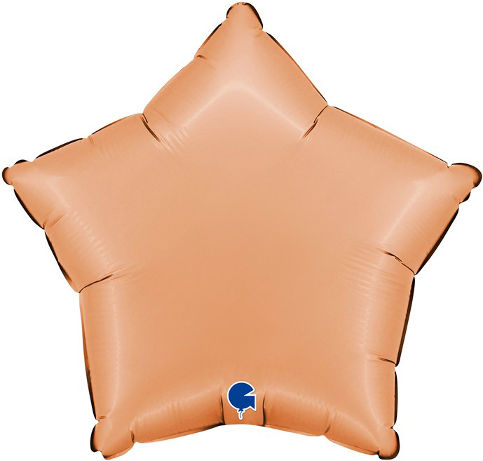 картинка Шар (18''/46 см) Звезда, Персик, Сатин, 1 шт. от магазина FiestaGift