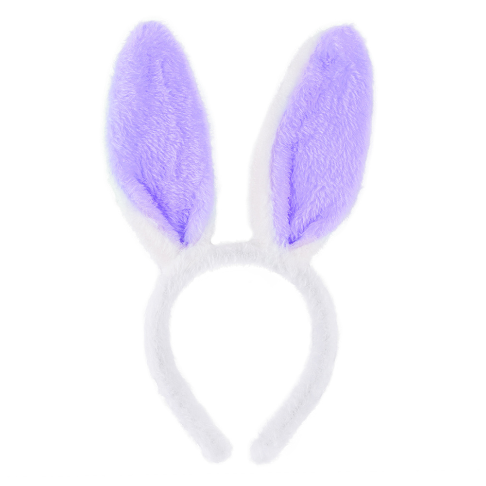 картинка Ободок Зайка, Белый/Сиреневый, 1 шт. от магазина FiestaGift