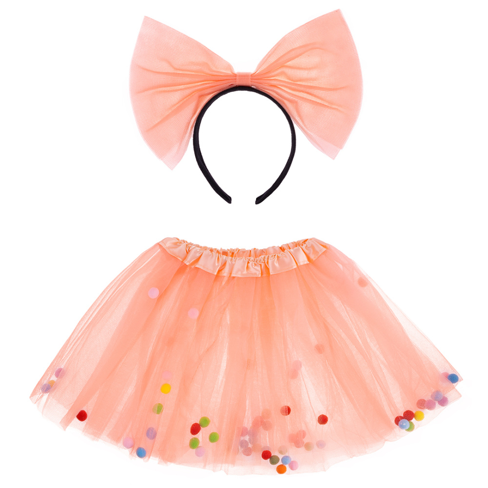 картинка Набор (ободок, юбочка), Яркие шарики, Персиковый, 1 шт. от магазина FiestaGift