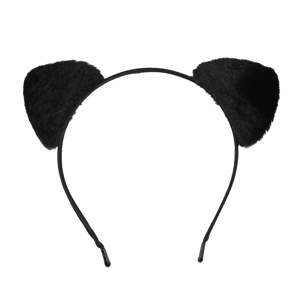 картинка Ободок, Пушистые ушки - фурри, Черный, 1 шт. от магазина FiestaGift