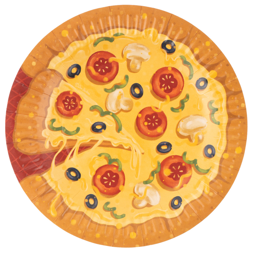 картинка Тарелки (7''/18 см) Фастфуд, 6 шт. от магазина FiestaGift