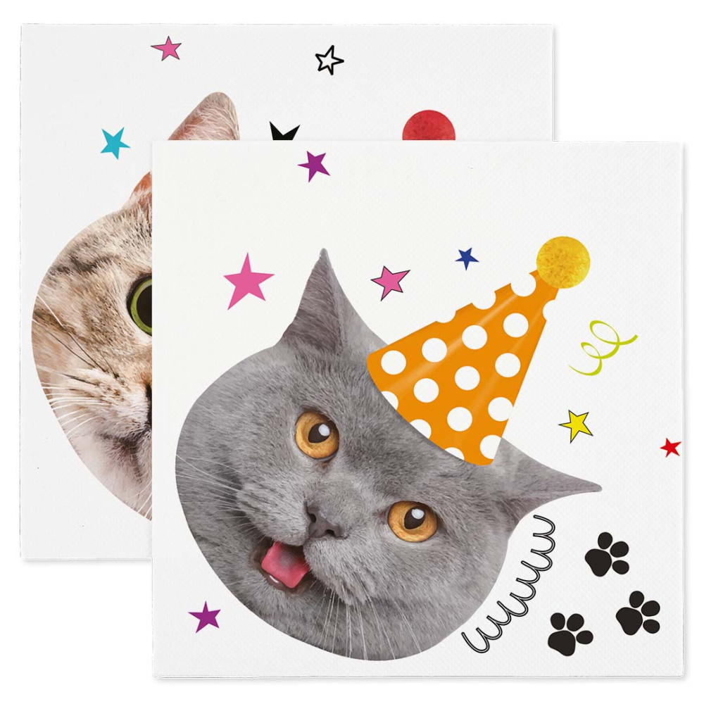 картинка Сервировочные салфетки, Котики, 33*33 см, 20 шт. от магазина FiestaGift