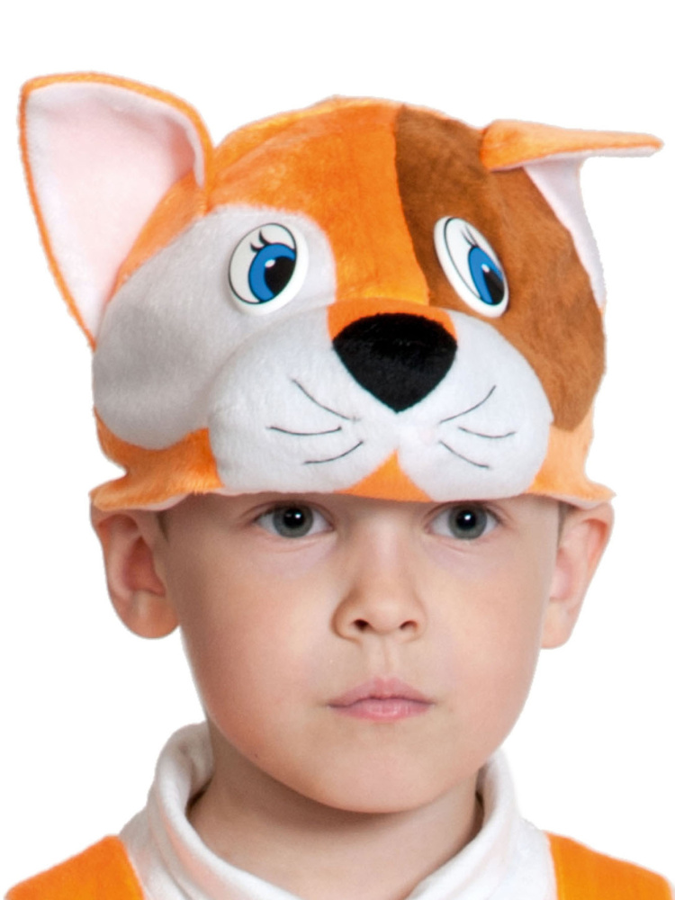 картинка Карнавальная шапка, Котик, Рыжий, 1 шт. от магазина FiestaGift