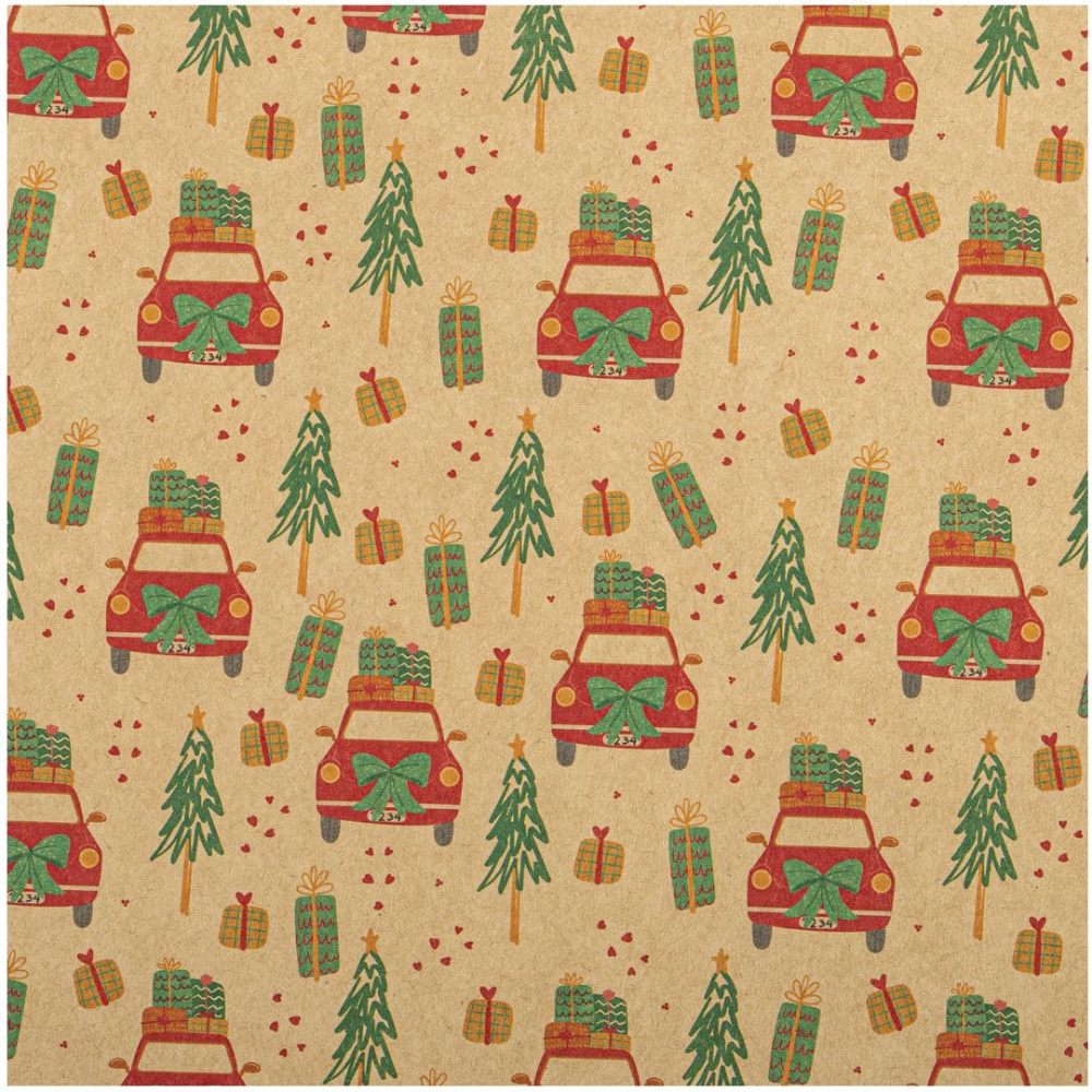 картинка Бумага упаковочная новогодняя "Christmas Kraft" 70*100см, 10 дизайнов ассорти, ЗОЛОТАЯ СКАЗКА 592053 от магазина FiestaGift