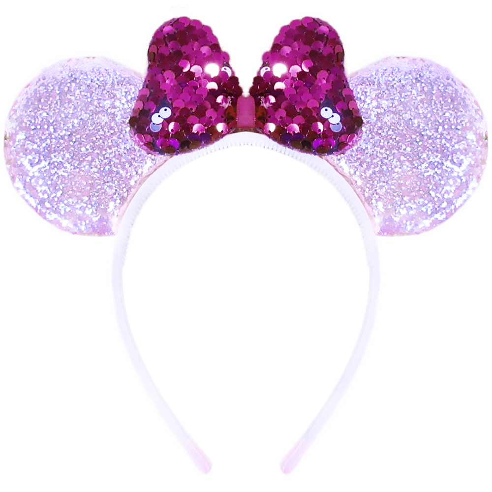 картинка Ободок, Мышка с бантиком, Розовый/Фуше, 1 шт. от магазина FiestaGift