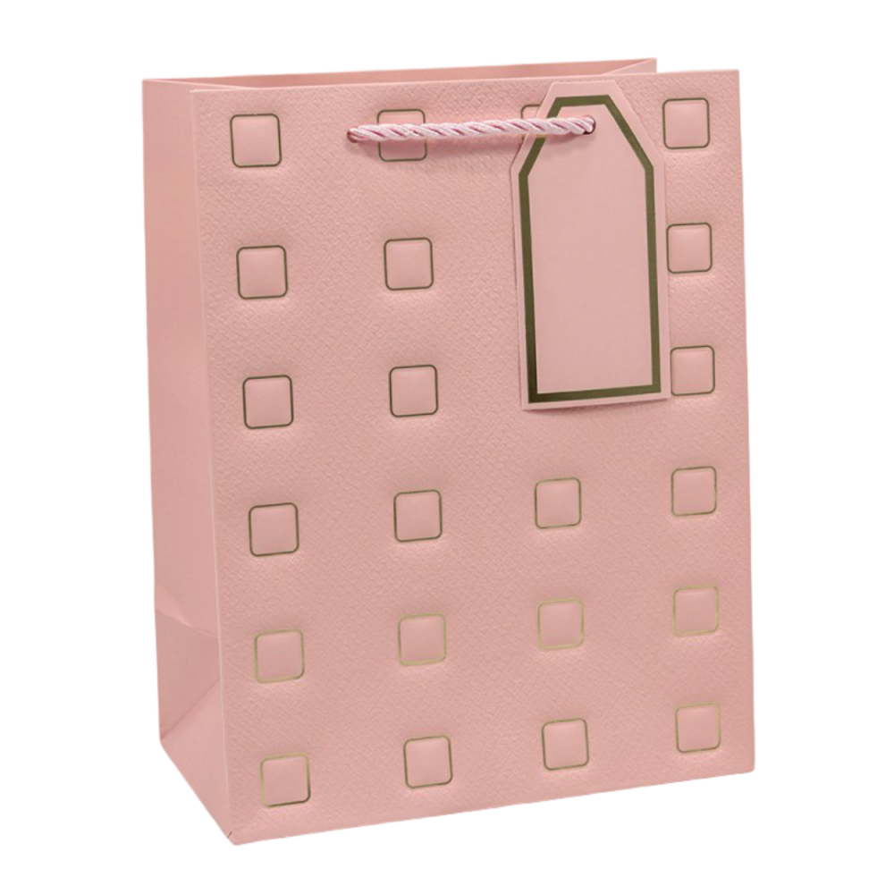 картинка 000881E Пакет подарочный с тиснением "Квадратики" (микс) 18*23*10 210г 1/20 1/360 от магазина FiestaGift.ru