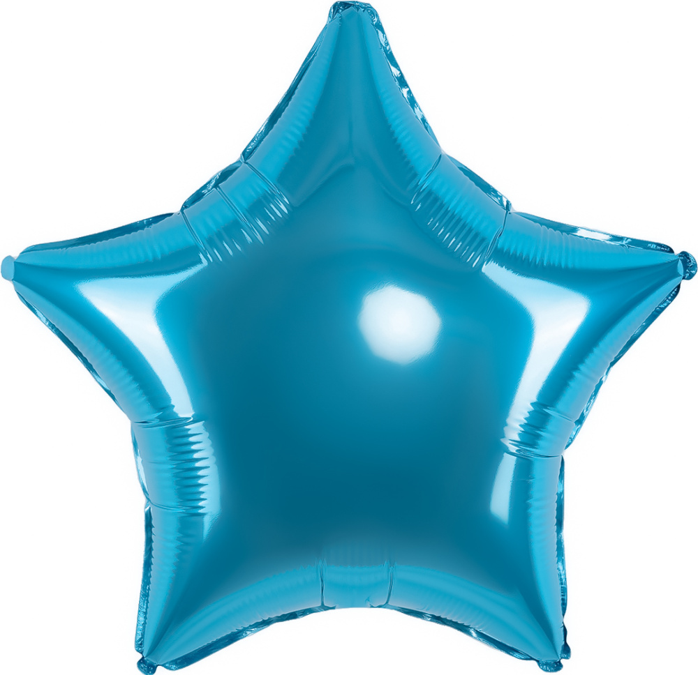 картинка Шар (18''/46 см) Звезда, Аквамарин, Сатин, 1 шт. от магазина FiestaGift
