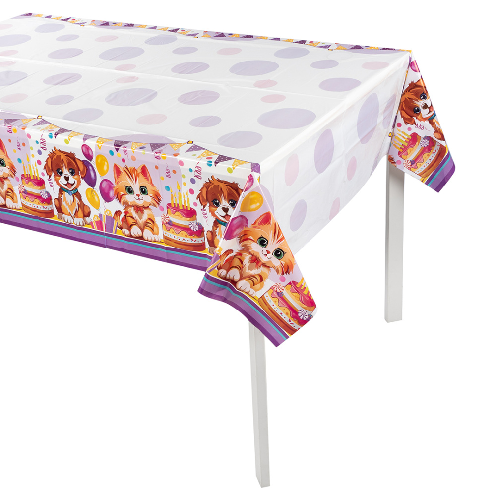 картинка Скатерть одноразовая, Пушистики, 120*180 см, 1 шт. от магазина FiestaGift