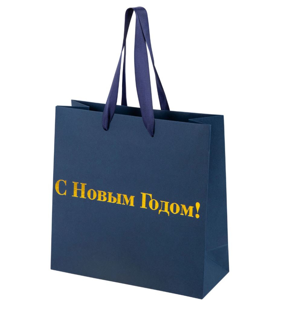 картинка Пакет подарочный НАБОР 3 шт., новогодний, 20х8х20см, "Business X-Mas Kraft", ЗОЛОТАЯ СКАЗКА, 592425 от магазина FiestaGift.ru