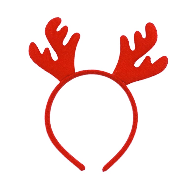 картинка Ободок, Оленьи рожки, Красный, 1 шт. от магазина FiestaGift