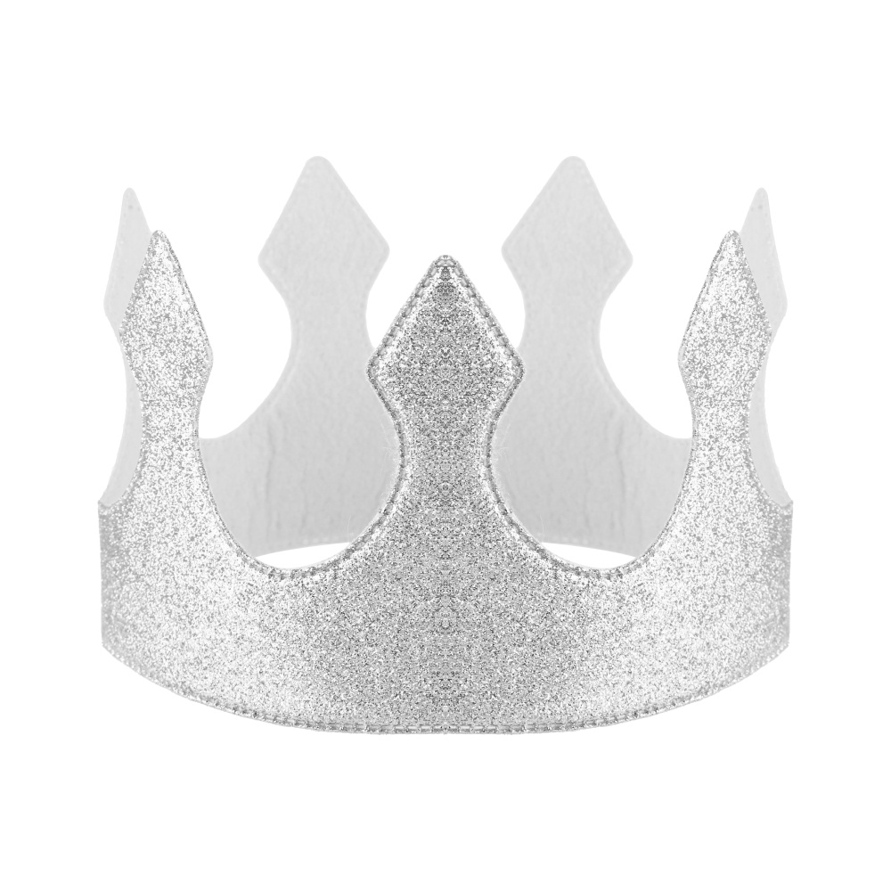 картинка Корона тканевая, Классика, ОГ 58 см, Серебро, 1 шт. от магазина FiestaGift